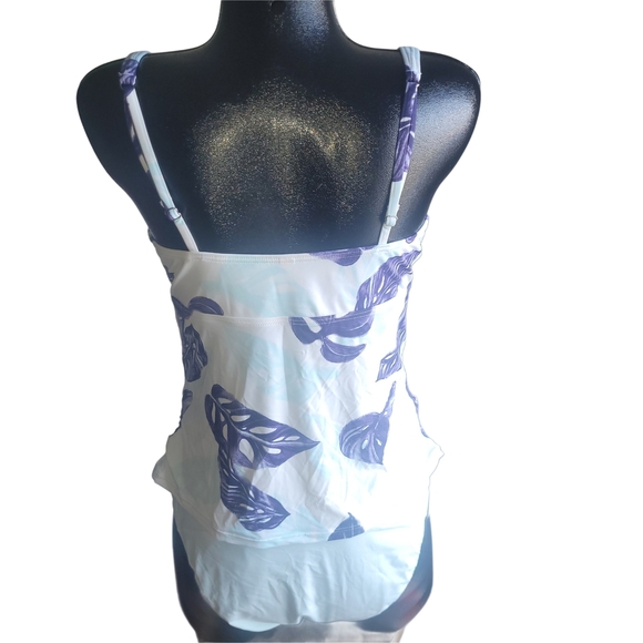 La Vie En Rose Blue And White Tankini Swimsuit L - Picture 3 of 4